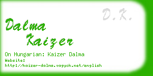 dalma kaizer business card
